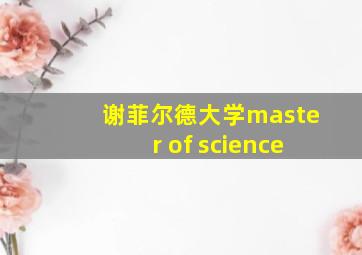 谢菲尔德大学master of science